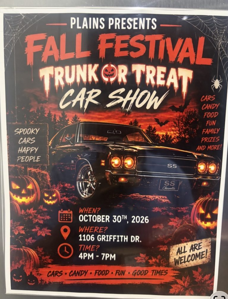Plains Fall Festival Car Show & Trunk or Treat
