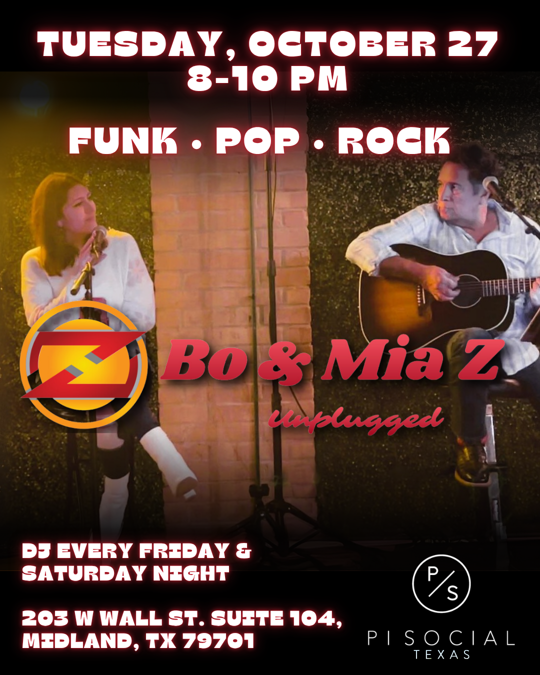 Pi Social Presents event flyer