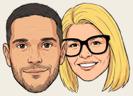 Cartoon of Ryan and Terra, the founders of Best of Midland