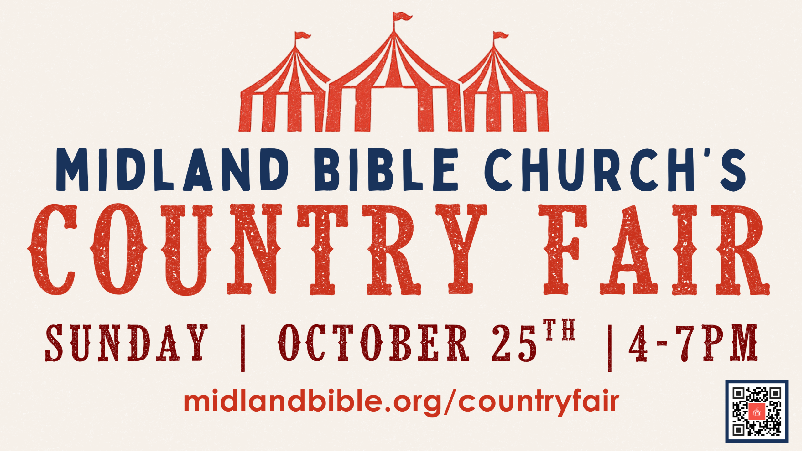 Midland Bible Church Country Fair, Sunday, October 25, 4 to 7 PM