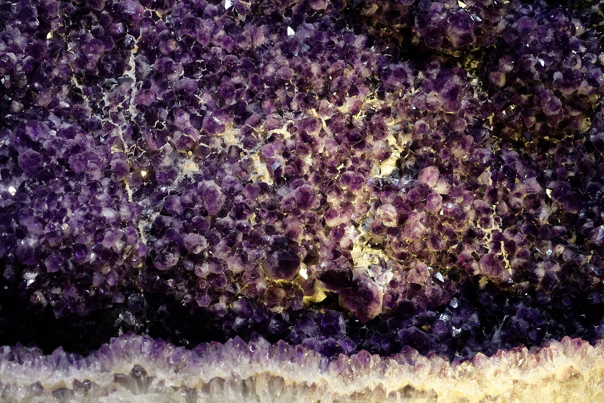 Amethyst geode crystals